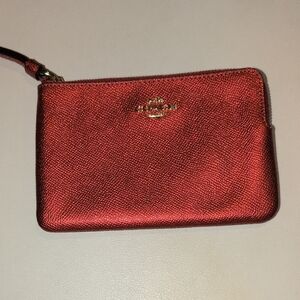Coach Shimmering Red Wristlet
